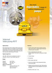 Rovar Internal lobe pump RYT Catalogue