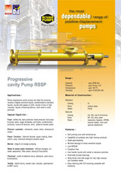 Rovar Progressive cavity pump RSSP Catalogue