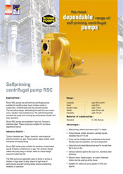Rovar Selfpriming centrifugal pump RSC Catalogue